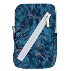Boho Cerulean Blue Mosaic Belt Pouch Bag (small) by SpinnyChairDesigns