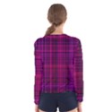 Fuchsia Madras Plaid Women s Long Sleeve Tee View2