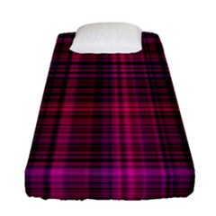 Fuchsia Madras Plaid Fitted Sheet (single Size) by SpinnyChairDesigns