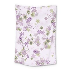 Purple Wildflower Print Small Tapestry by SpinnyChairDesigns