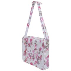 Pink Wildflower Print Cross Body Office Bag by SpinnyChairDesigns
