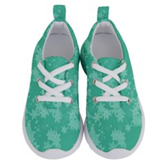 Biscay Green Floral Print Running Shoes by SpinnyChairDesigns