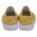 Saffron Yellow Floral Print Kids  Canvas Slip Ons View4