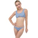 Faded Blue White Floral Print The Little Details Bikini Set View1