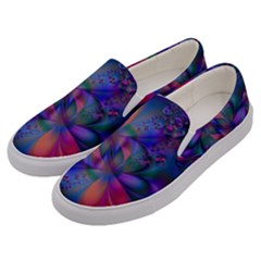 Abstract Floral Art Print Men s Canvas Slip Ons by SpinnyChairDesigns