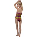 Pink Yellow Madras Plaid Go with the Flow One Piece Swimsuit View2