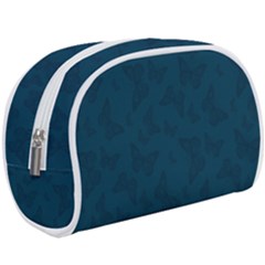 Indigo Dye Blue Butterfly Pattern Makeup Case (large) by SpinnyChairDesigns