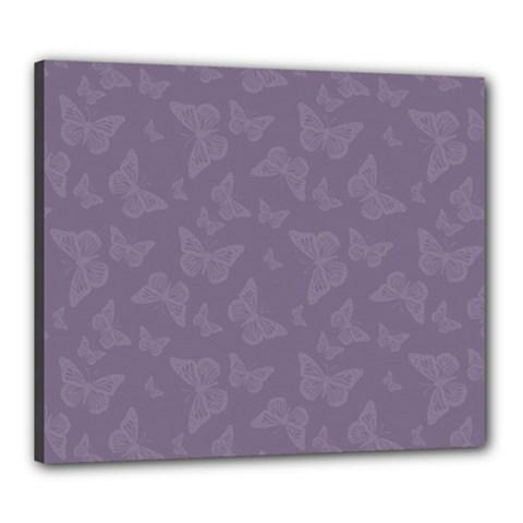 Grape Compote Butterfly Print Canvas 24  X 20  (stretched) by SpinnyChairDesigns
