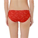 Vermilion Red Butterfly Print Classic Bikini Bottoms View2