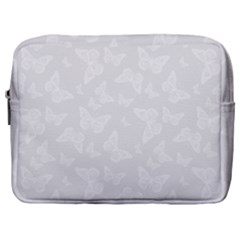 Wedding White Butterfly Print Make Up Pouch (large) by SpinnyChairDesigns