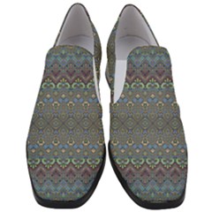 Boho Sweetheart Pattern Women Slip On Heel Loafers by SpinnyChairDesigns