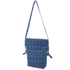 Boho Denim Blue Folding Shoulder Bag by SpinnyChairDesigns