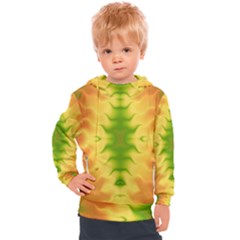 Lemon Lime Tie Dye Kids  Hooded Pullover by SpinnyChairDesigns