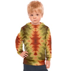 Red Gold Tie Dye Kids  Hooded Pullover by SpinnyChairDesigns