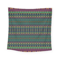 Boho Summer Green Square Tapestry (small) by SpinnyChairDesigns