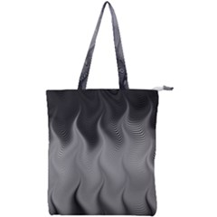 Abstract Black Grey Double Zip Up Tote Bag by SpinnyChairDesigns