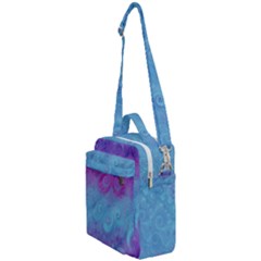 Purple Blue Swirls And Spirals Crossbody Day Bag by SpinnyChairDesigns
