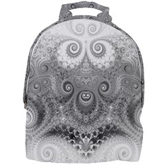 Black And White Spirals Mini Full Print Backpack by SpinnyChairDesigns