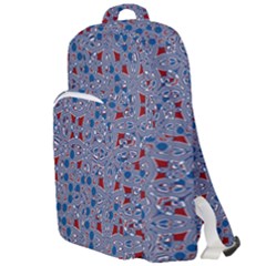 Abstract Checkered Pattern Double Compartment Backpack by SpinnyChairDesigns