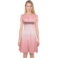 Fresh Pink Ombre Capsleeve Midi Dress by SpinnyChairDesigns