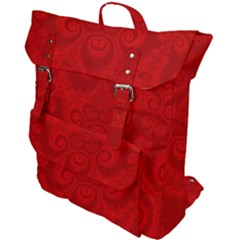 Red Spirals Buckle Up Backpack by SpinnyChairDesigns