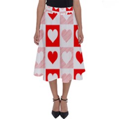 Hearts  Perfect Length Midi Skirt by Sobalvarro