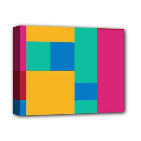 Squares  Deluxe Canvas 14  X 11  (stretched) by Sobalvarro