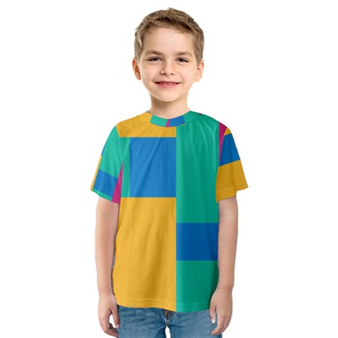 Squares  Kids  Sport Mesh Tee by Sobalvarro