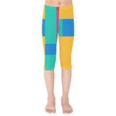 Squares  Kids  Capri Leggings  by Sobalvarro