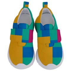 Squares  Kids  Velcro No Lace Shoes by Sobalvarro