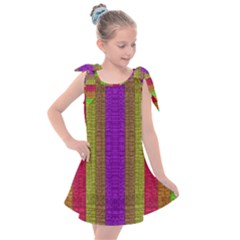 Colors Of A Rainbow Kids  Tie Up Tunic Dress by pepitasart