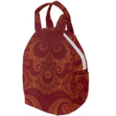 Red And Gold Spirals Travel Backpacks by SpinnyChairDesigns