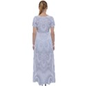 Wedding White Swirls Spirals High Waist Short Sleeve Maxi Dress View2