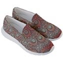 Red and White Color Swirls Men s Lightweight Slip Ons View3