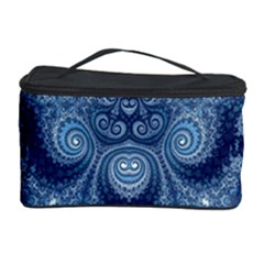 Royal Blue Swirls Cosmetic Storage by SpinnyChairDesigns