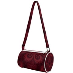 Burgundy Wine Swirls Mini Cylinder Bag by SpinnyChairDesigns