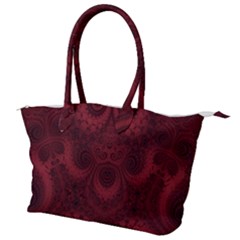 Burgundy Wine Swirls Canvas Shoulder Bag by SpinnyChairDesigns