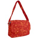 Orange Red Floral Print Courier Bag View1