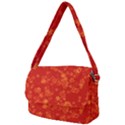 Orange Red Floral Print Courier Bag View2