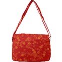 Orange Red Floral Print Courier Bag View3