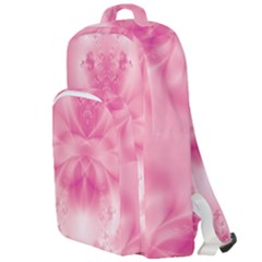 Pink Floral Pattern Double Compartment Backpack by SpinnyChairDesigns