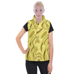 Golden Wave Women s Button Up Vest by Sabelacarlos