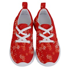 Red And White Flowers Running Shoes by SpinnyChairDesigns