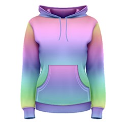 Pastel Rainbow Ombre Gradient Women s Pullover Hoodie by SpinnyChairDesigns