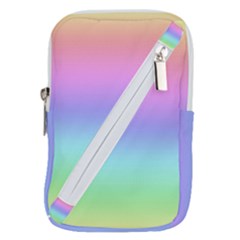 Pastel Rainbow Ombre Gradient Belt Pouch Bag (small) by SpinnyChairDesigns