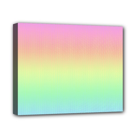 Pastel Rainbow Ombre Canvas 10  X 8  (stretched) by SpinnyChairDesigns