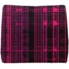 Pink Black Punk Plaid Seat Cushion by SpinnyChairDesigns