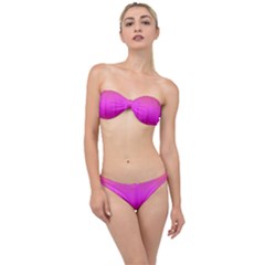 Fuchsia Ombre Color  Classic Bandeau Bikini Set by SpinnyChairDesigns