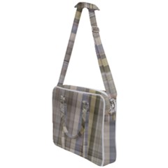 Beige Tan Madras Plaid Cross Body Office Bag by SpinnyChairDesigns