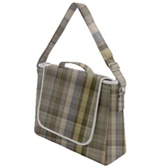 Beige Tan Madras Plaid Box Up Messenger Bag by SpinnyChairDesigns